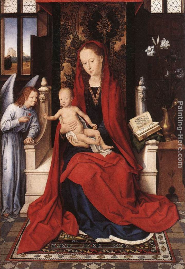 Hans Memling Virgin Enthroned with Child and Angel